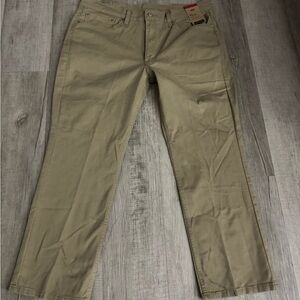 NEW Levi's 514 Straight stretch Jeans 38/29 tan khaki Pants